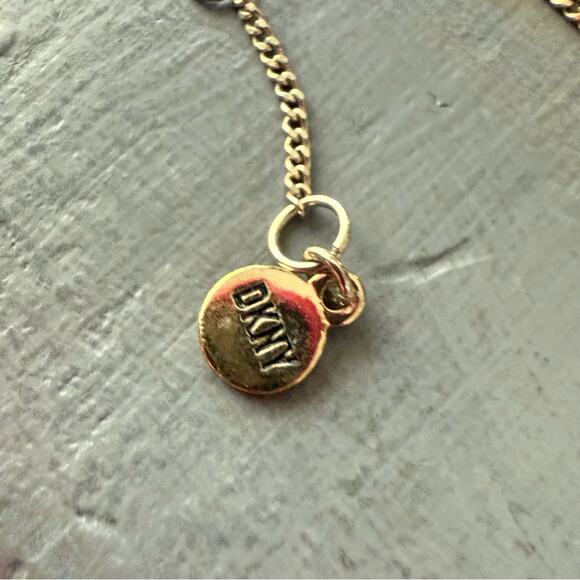 DKNY Gold Tone Layered Necklace - Picture 5 of 7